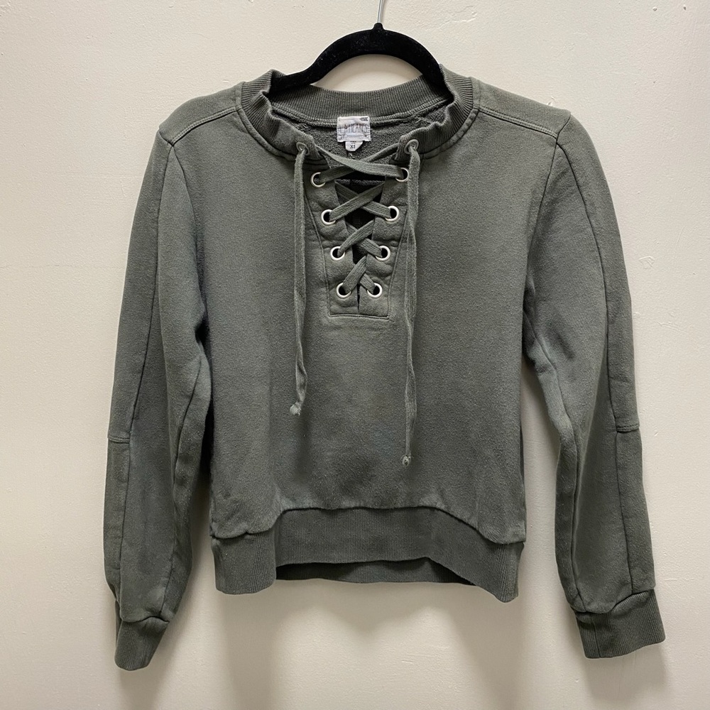 Lace Up Sweatshirt